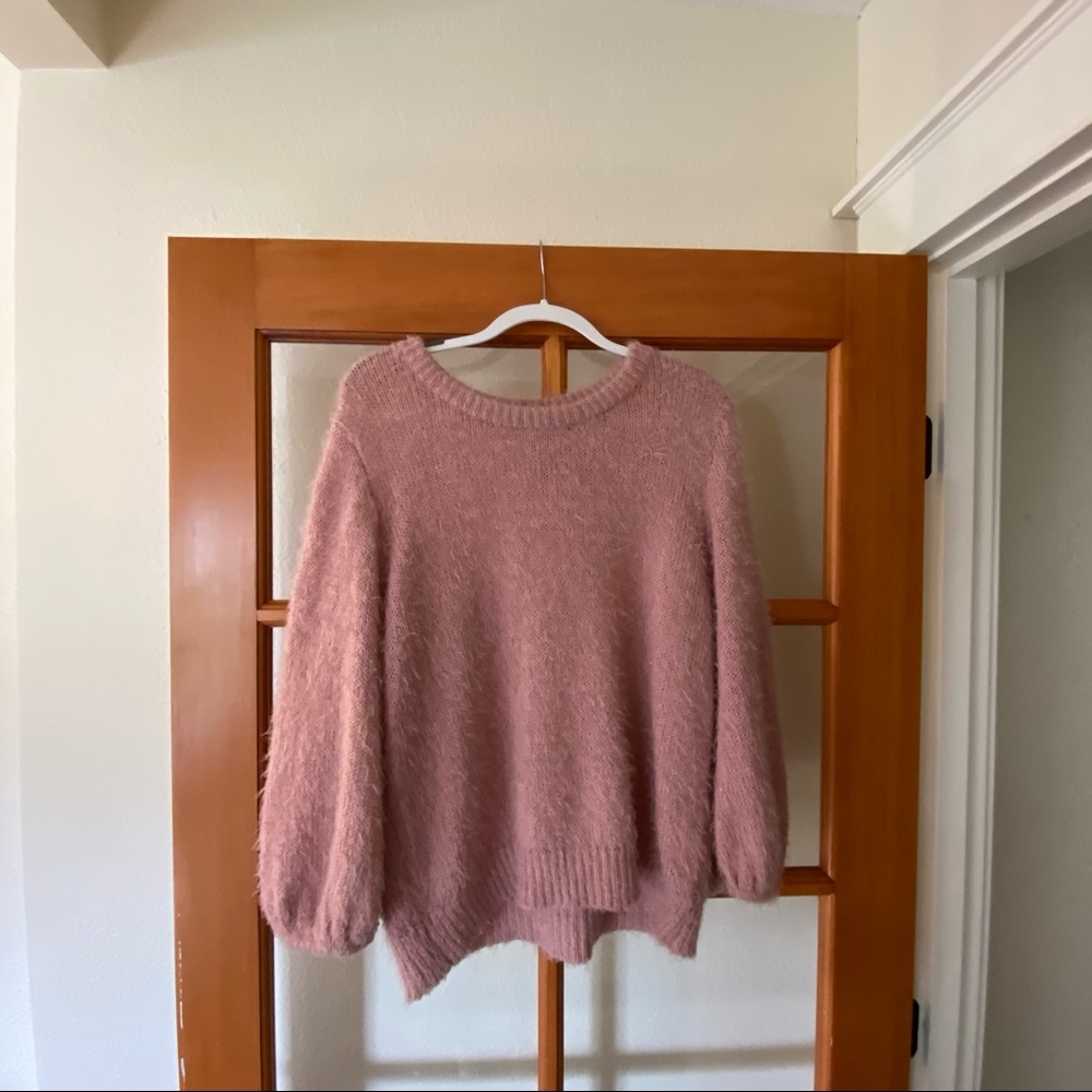 Fuzzy Pink Sweater